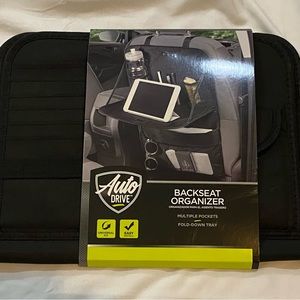 Auto Drive Universal Black Multi-Pocket Backseat Organizer